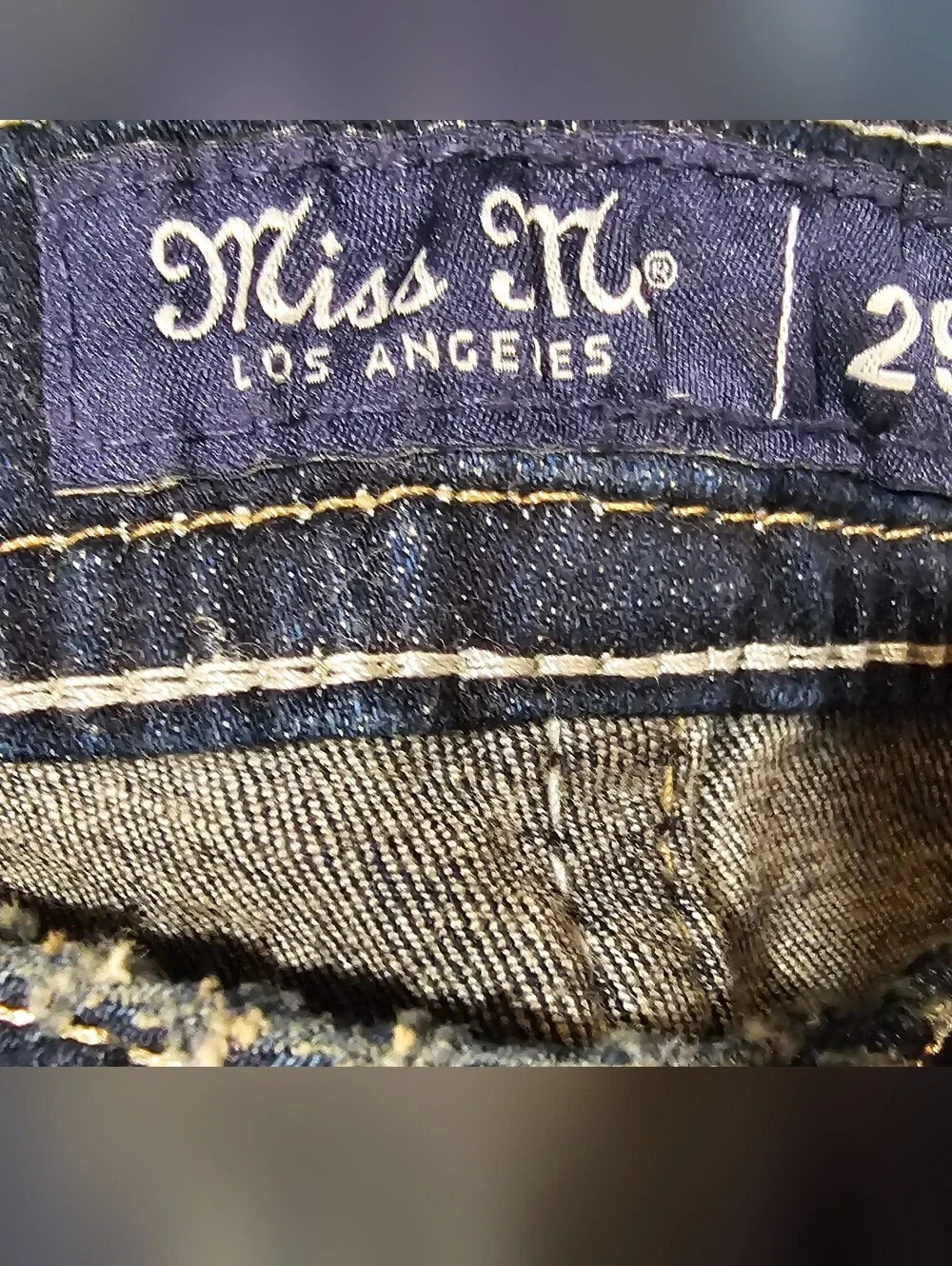 Miss Me Mid Rise Bootcut Jeans NWT Size 29 Dark Wash Cross Pocket Western Denim
